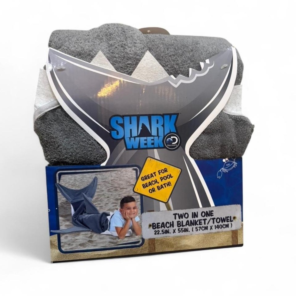 NWT Shark Week Two in One Beach Blanket/Towel